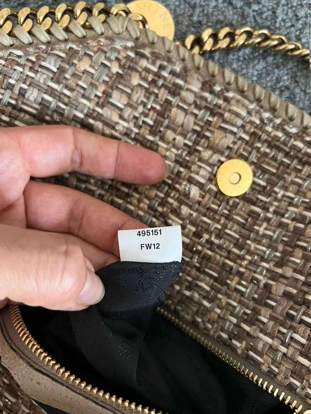 Stella McCartney Falabella gold tweed bag - view 10