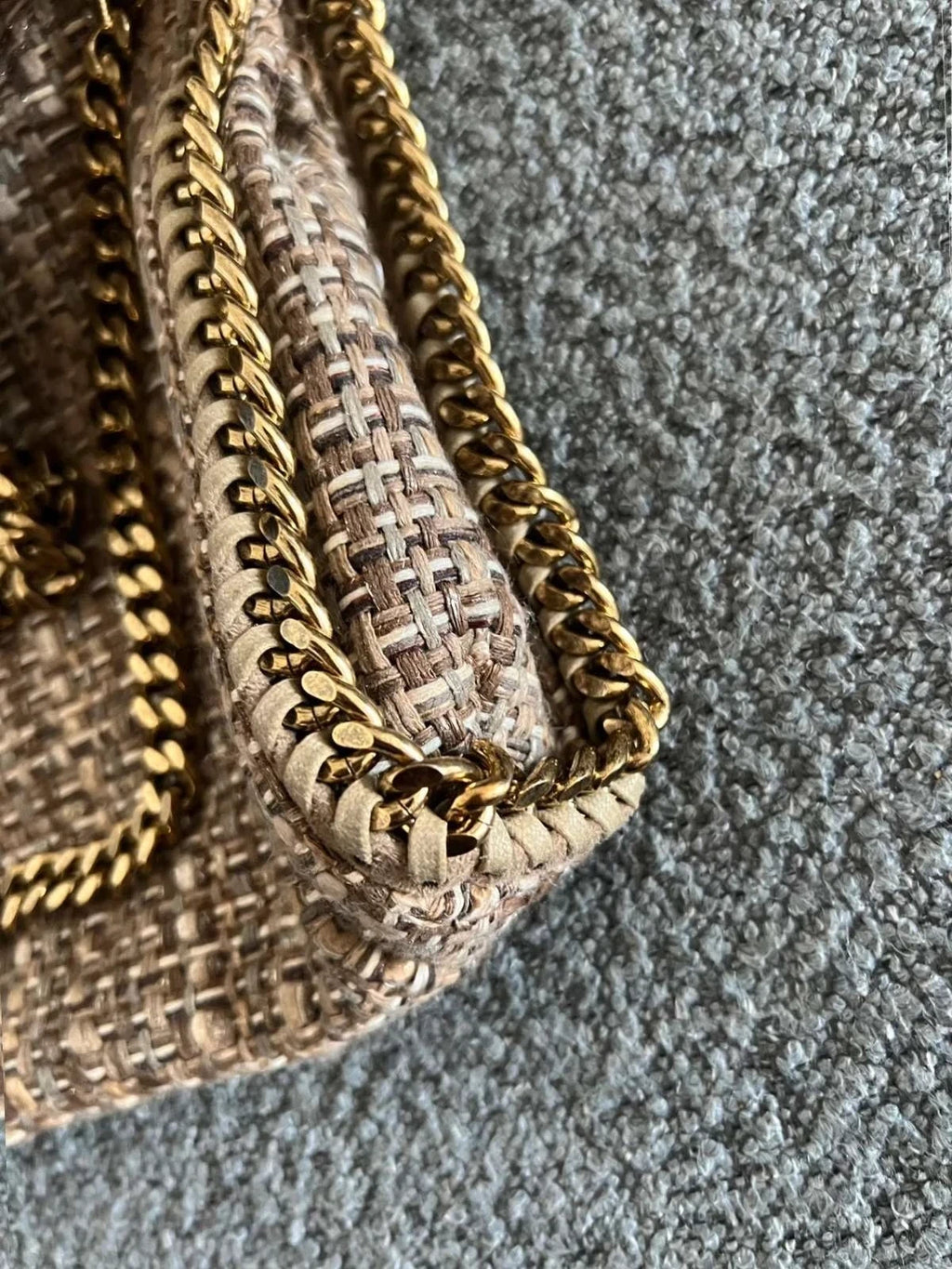 Stella McCartney Falabella gold tweed bag - view 4