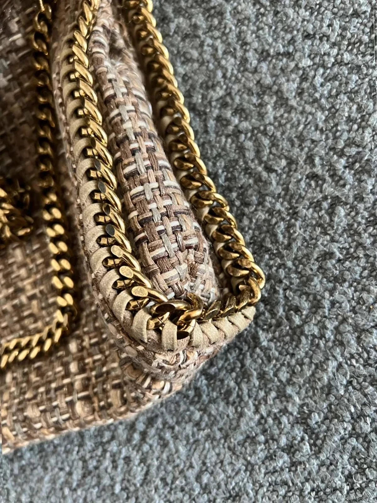 Stella McCartney Falabella gold tweed bag - view 4