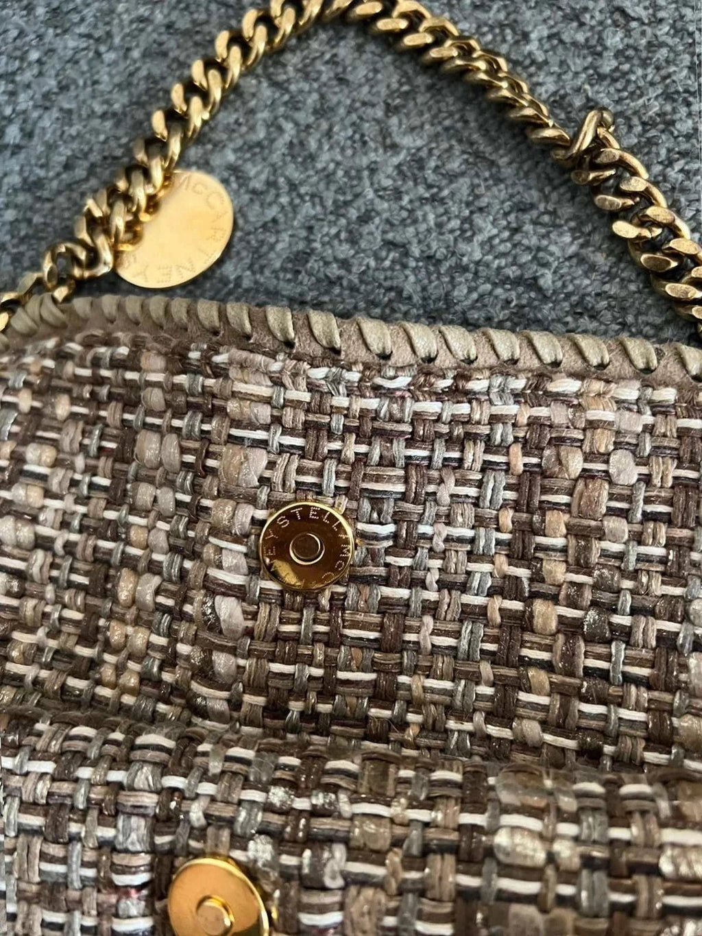 Stella McCartney Falabella gold tweed bag - view 7