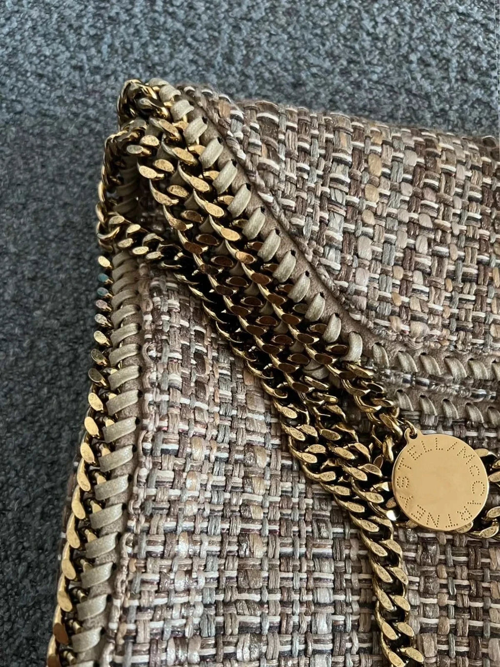 Stella McCartney Falabella gold tweed bag - view 3