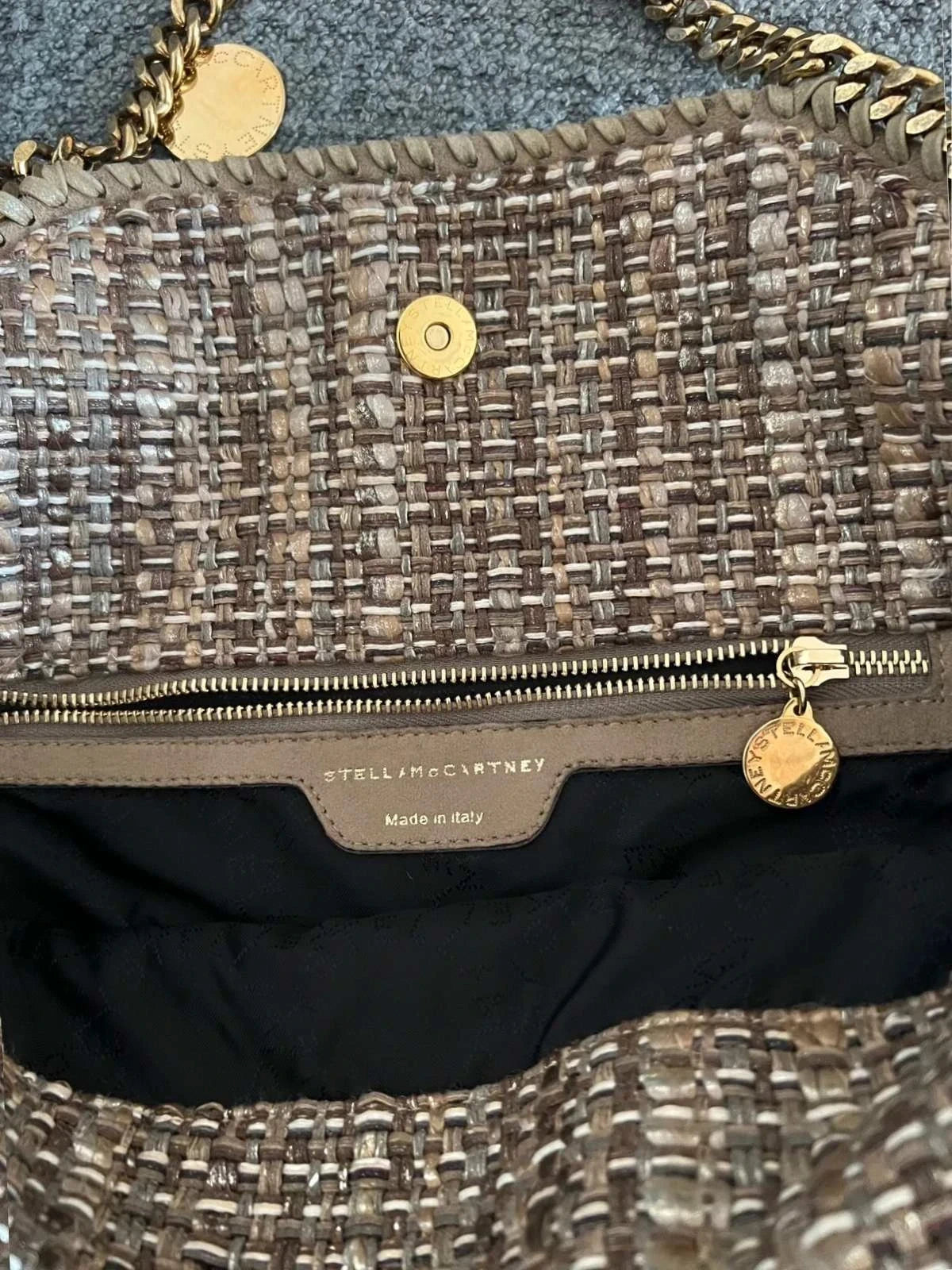 Stella McCartney Falabella gold tweed bag - view 8