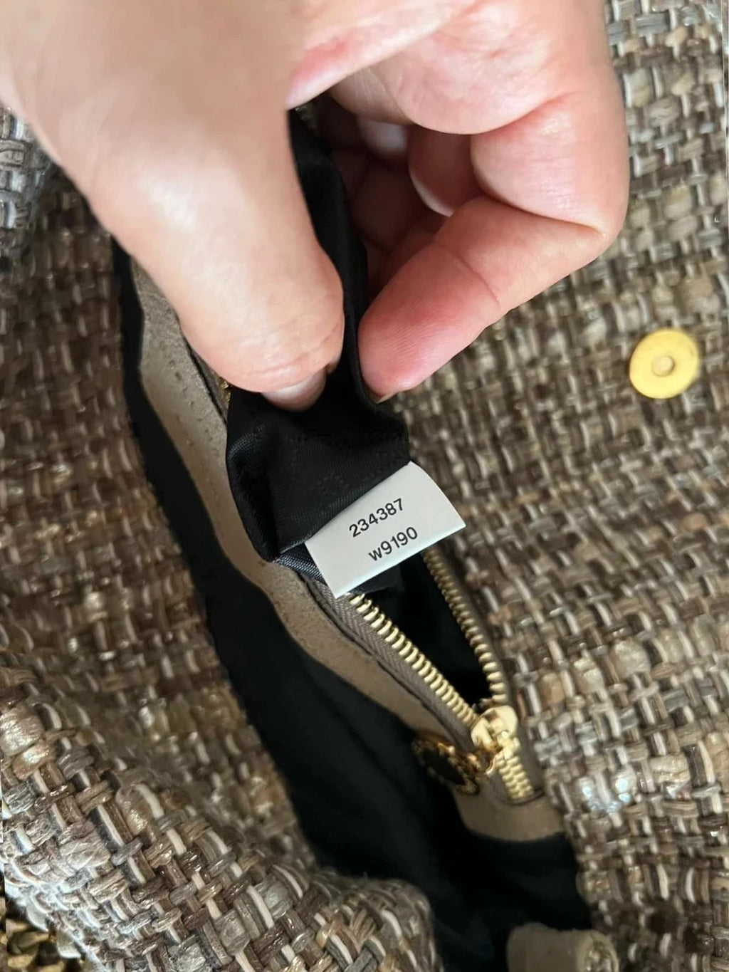 Stella McCartney Falabella gold tweed bag - view 9