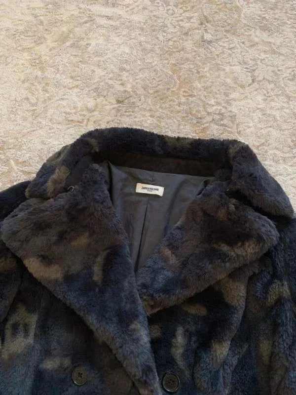 Zadig & Voltaire Miles Leo black faux fur jacket - view 3
