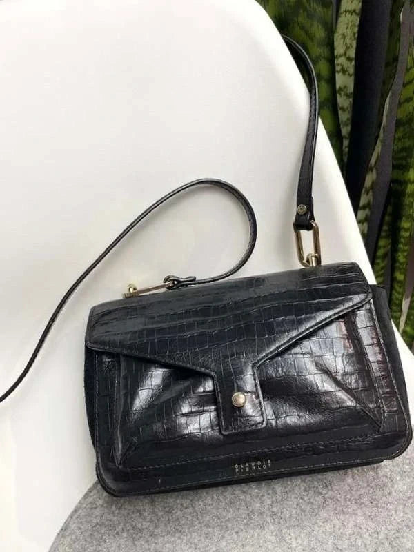 Claudie Pierlot black leather crossbody bag