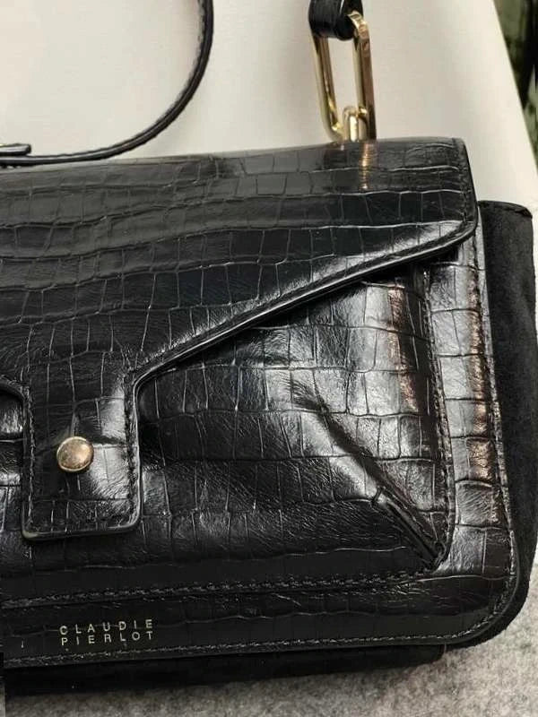 Claudie Pierlot black leather crossbody bag - view 8