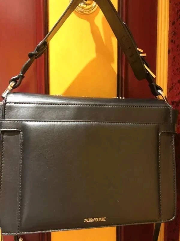 Zadig & Voltaire black studded leather bag - view 3
