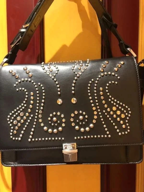 Zadig & Voltaire black studded leather bag