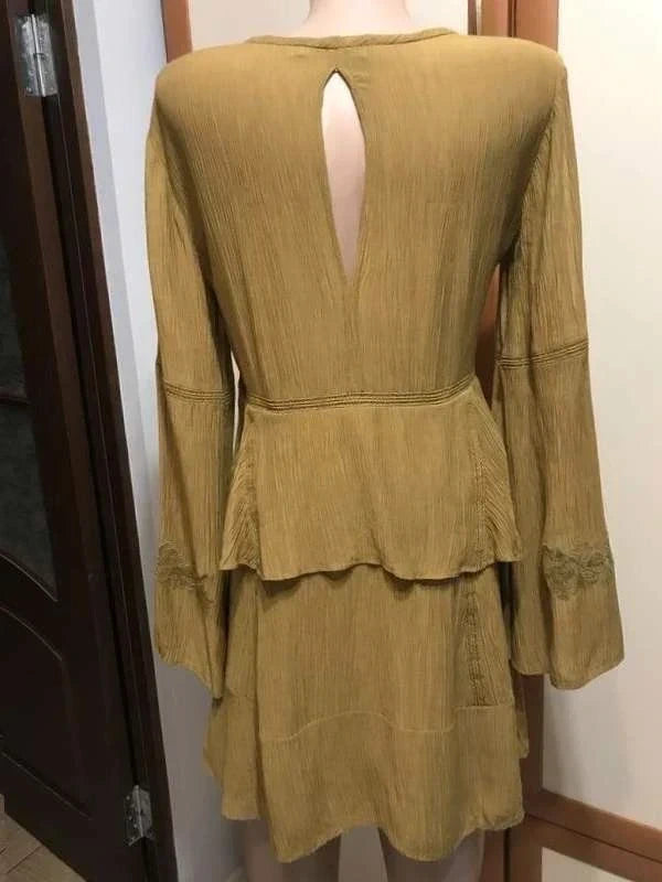 IRO khaki viscose silk mini dress - view 2