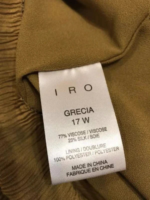 IRO khaki viscose silk mini dress - view 5