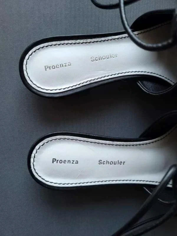 Proenza Schouler black leather mules - view 6