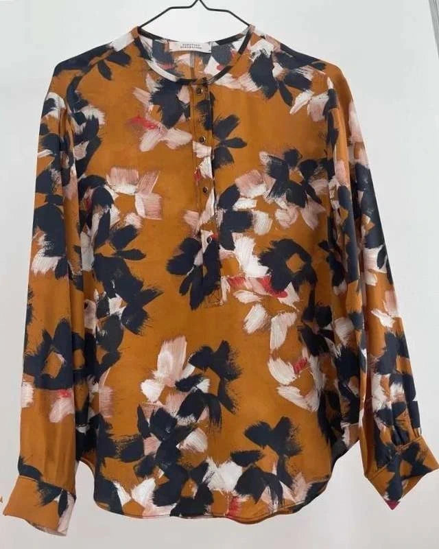 Dorothee Schumacher brown viscose silk blouse