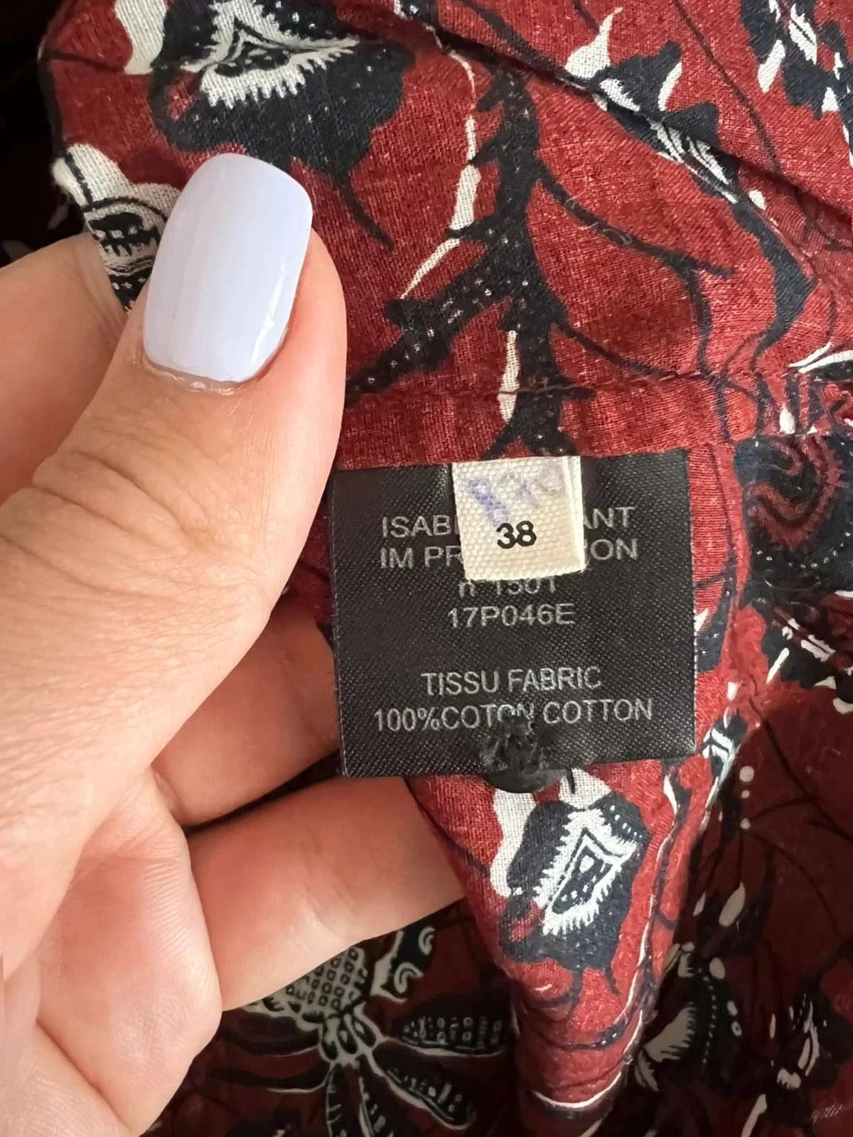 Isabel Marant burgundy cotton shirt - view 4