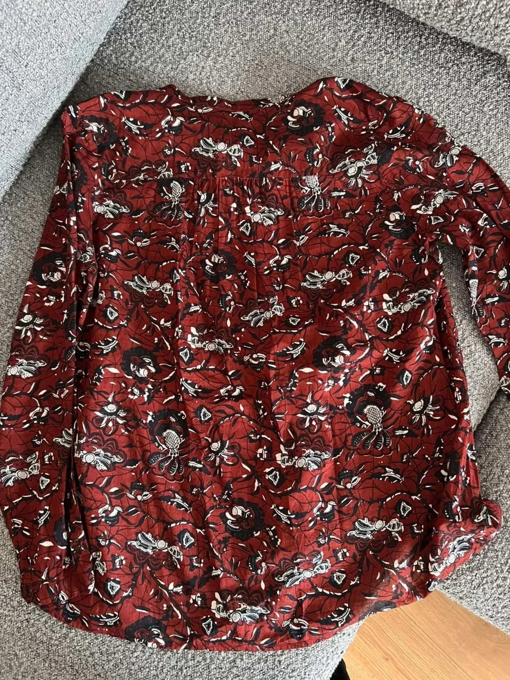 Isabel Marant burgundy cotton shirt - view 6