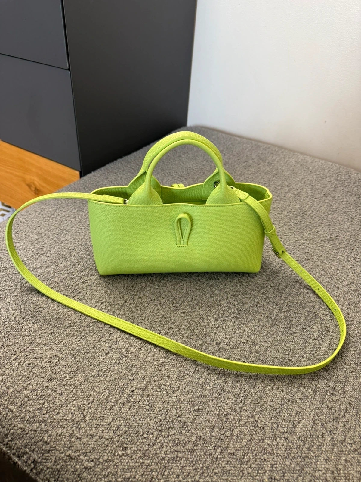 Longchamp Roseau East West light green leather bag - view 10
