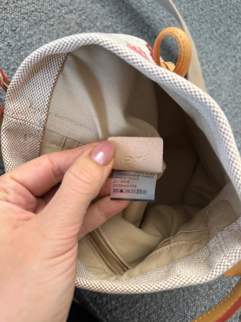 Longchamp Roseau beige embroidered bag - view 14