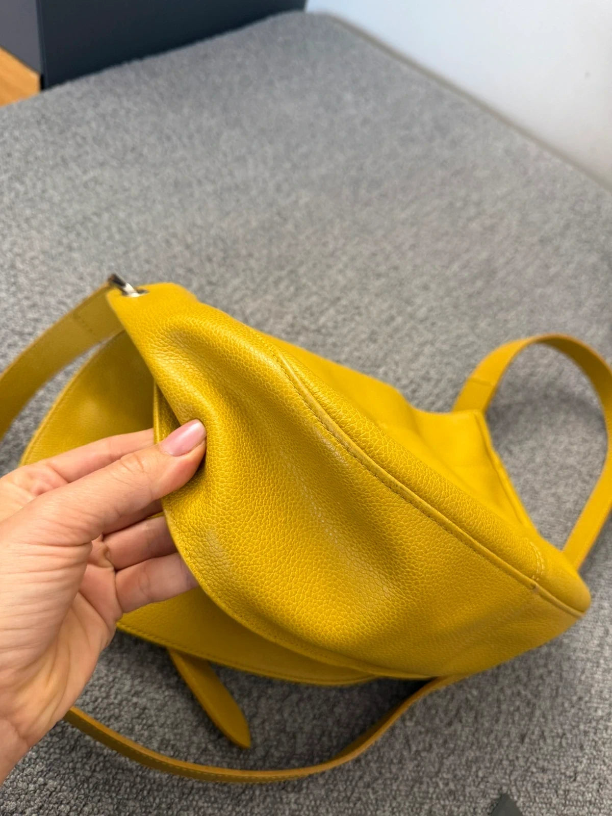 Longchamp Le Foulonné mustard leather crossbody bag - view 14