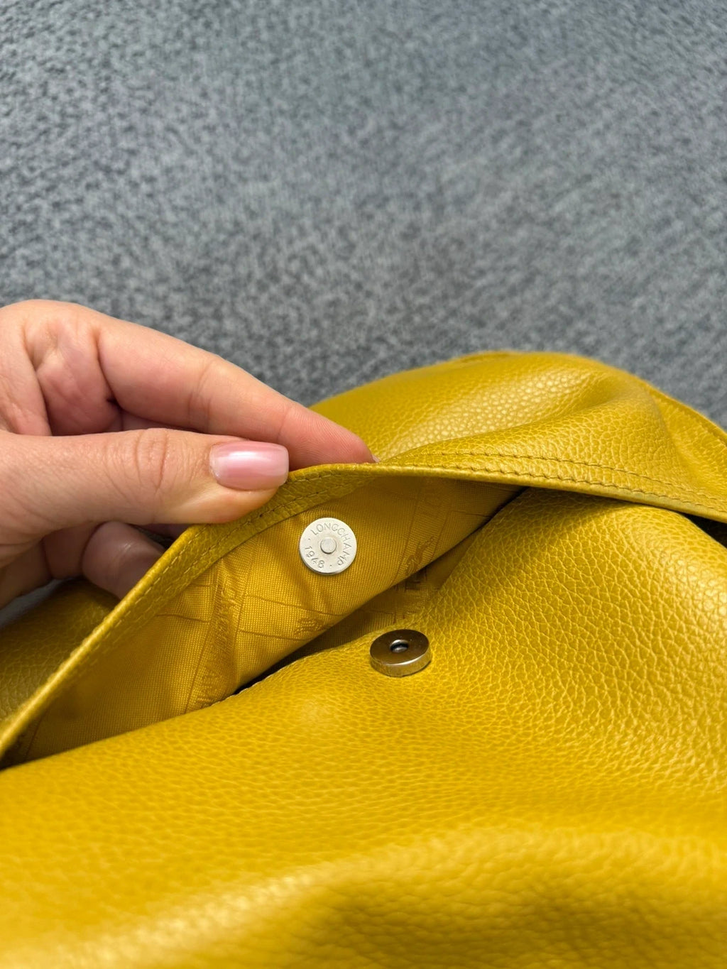 Longchamp Le Foulonné mustard leather crossbody bag - view 10