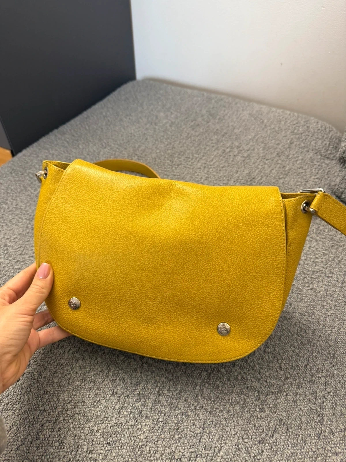 Longchamp Le Foulonné mustard leather crossbody bag - view 2
