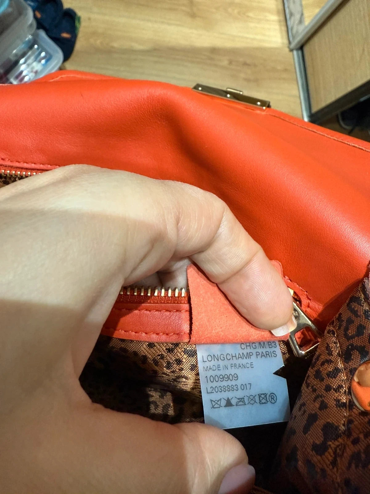 Longchamp Mademoiselle bright red leather crossbody bag - view 16