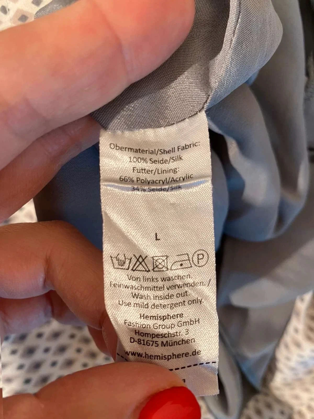 Hemisphere grey silk dress - view 7