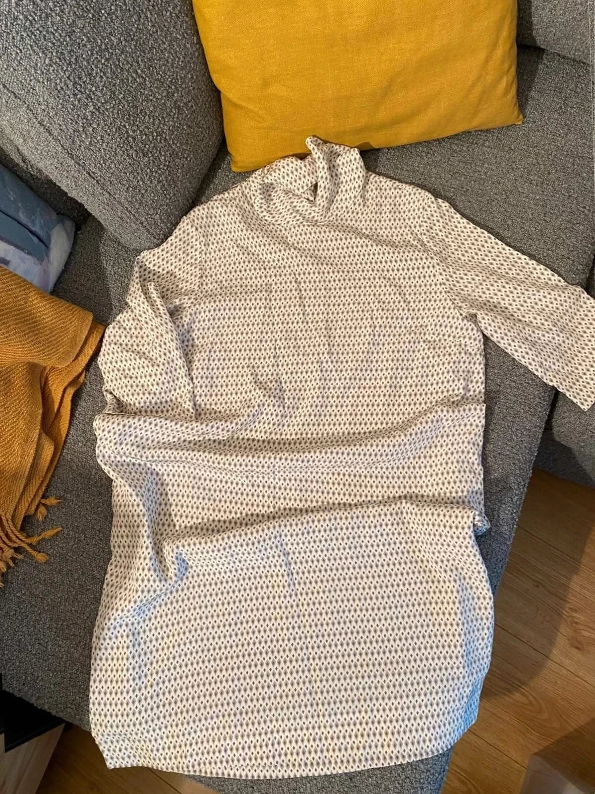 Hemisphere grey silk dress