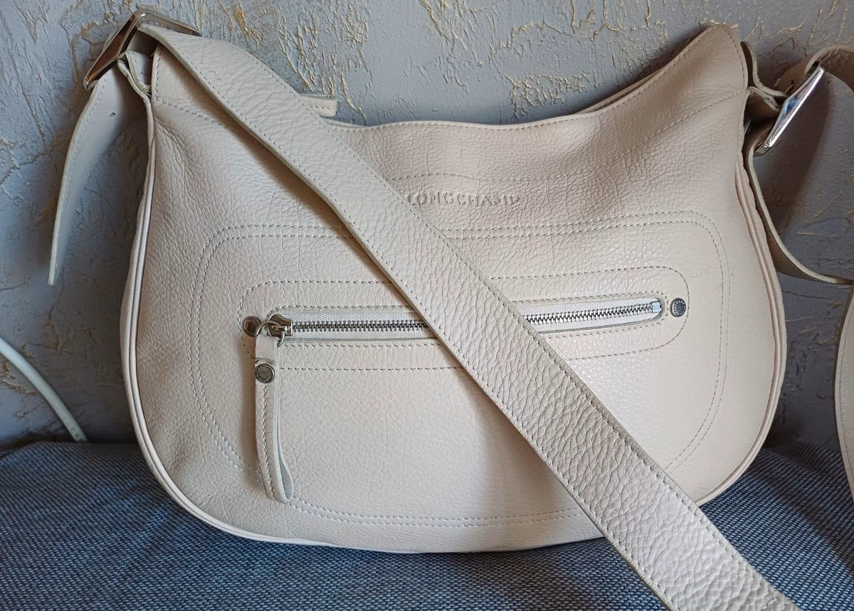 Longchamp cream leather crossbody bag - view 2