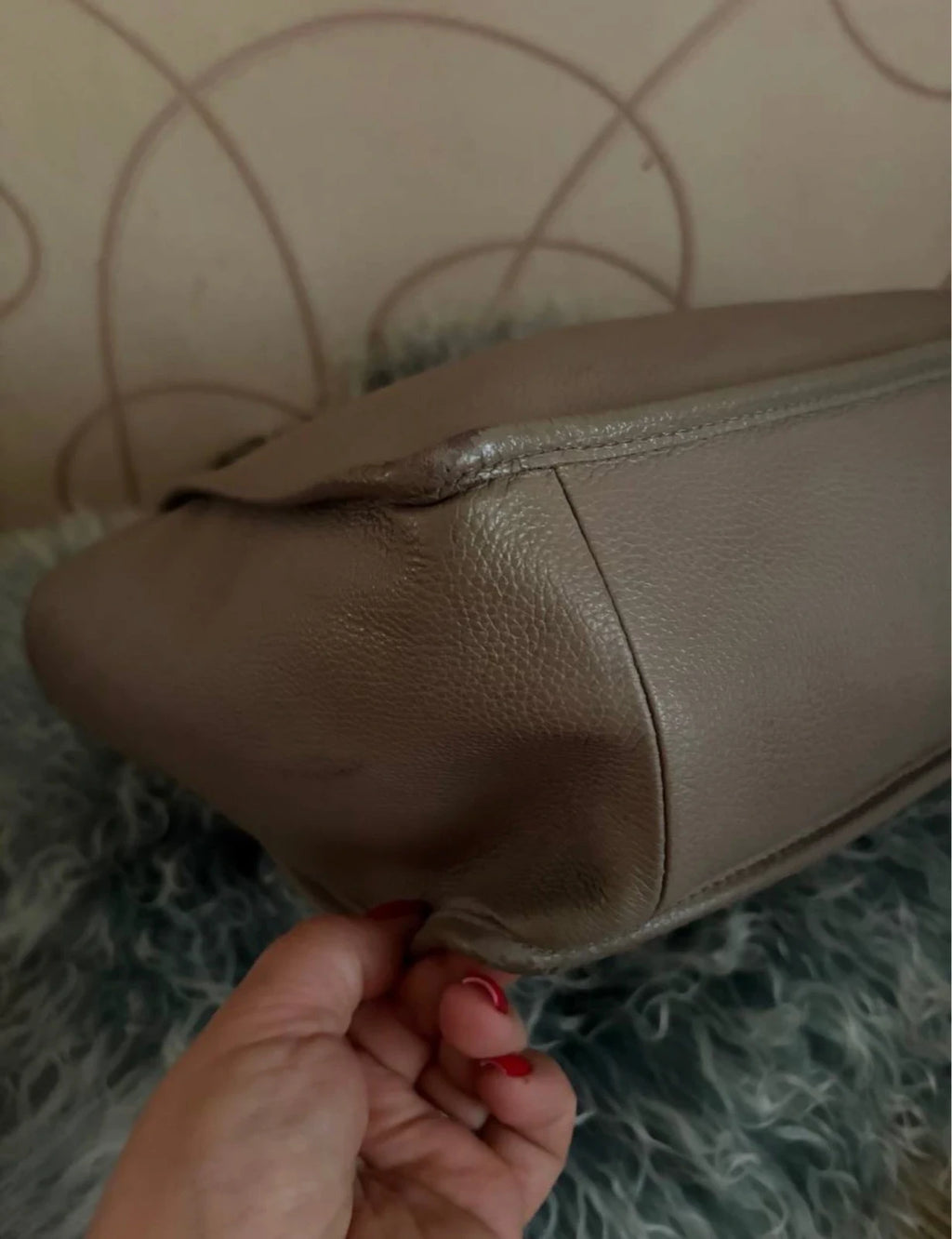 Longchamp taupe leather shoulder bag - view 7
