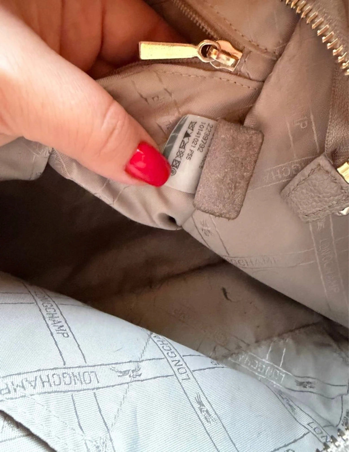 Longchamp taupe leather shoulder bag - view 4