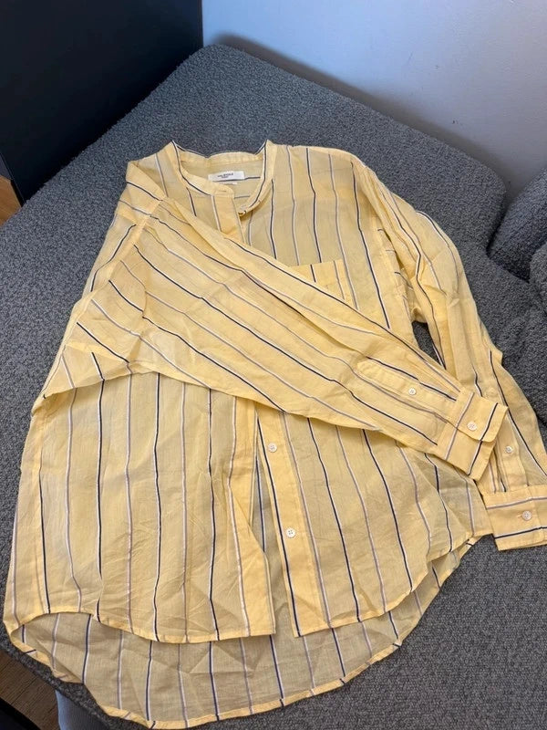 Isabel Marant new satchel shirt cotton silk viscose blend yellow shirt - view 2