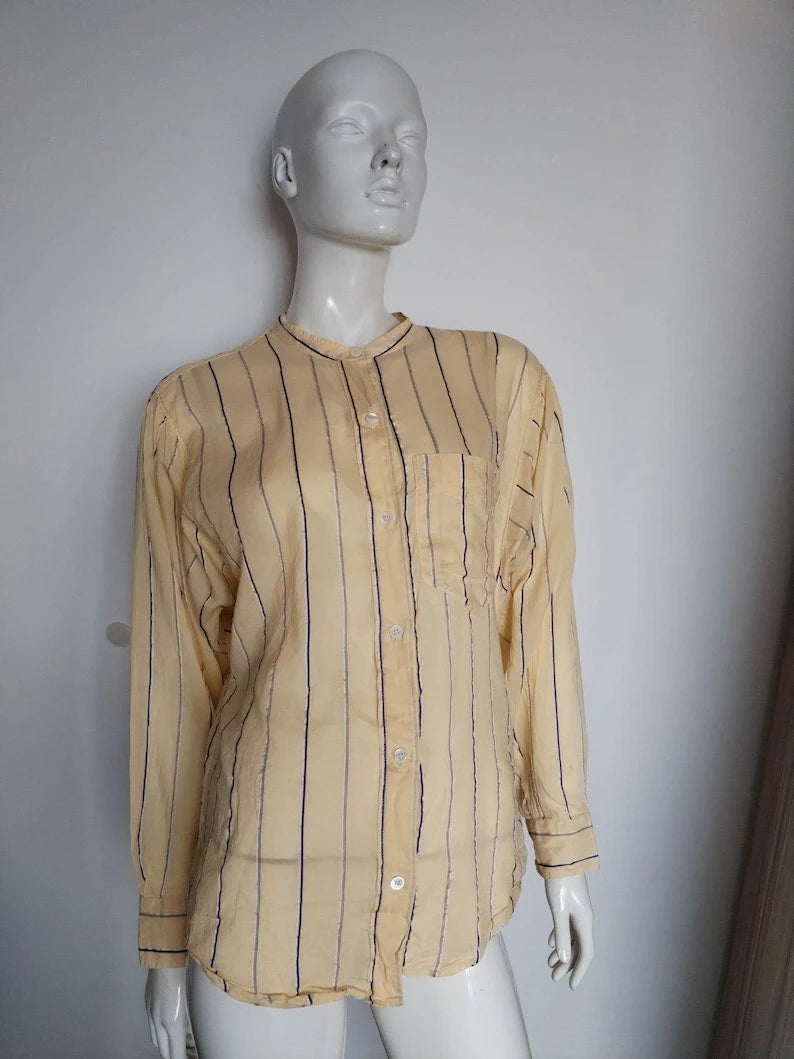 Isabel Marant new satchel shirt cotton silk viscose blend yellow shirt
