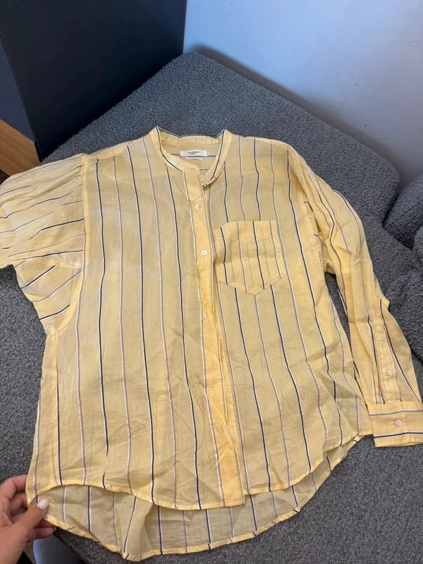 Isabel Marant new satchel shirt cotton silk viscose blend yellow shirt - view 3