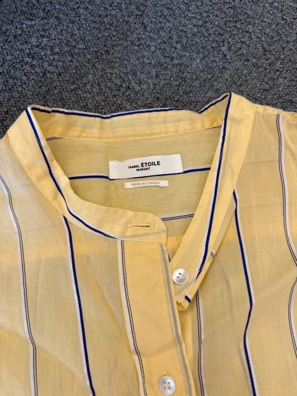 Isabel Marant new satchel shirt cotton silk viscose blend yellow shirt - view 4