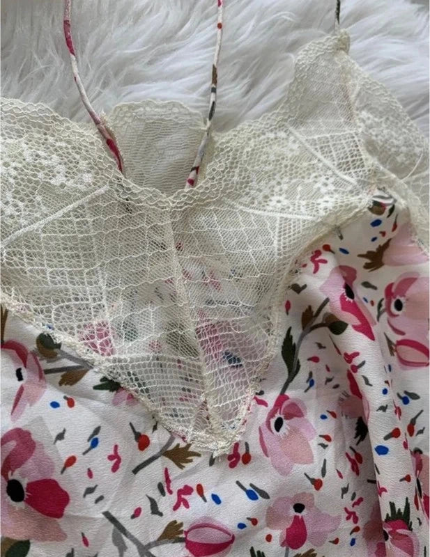Zadig & Voltaire risty print silk long lace dress - view 6