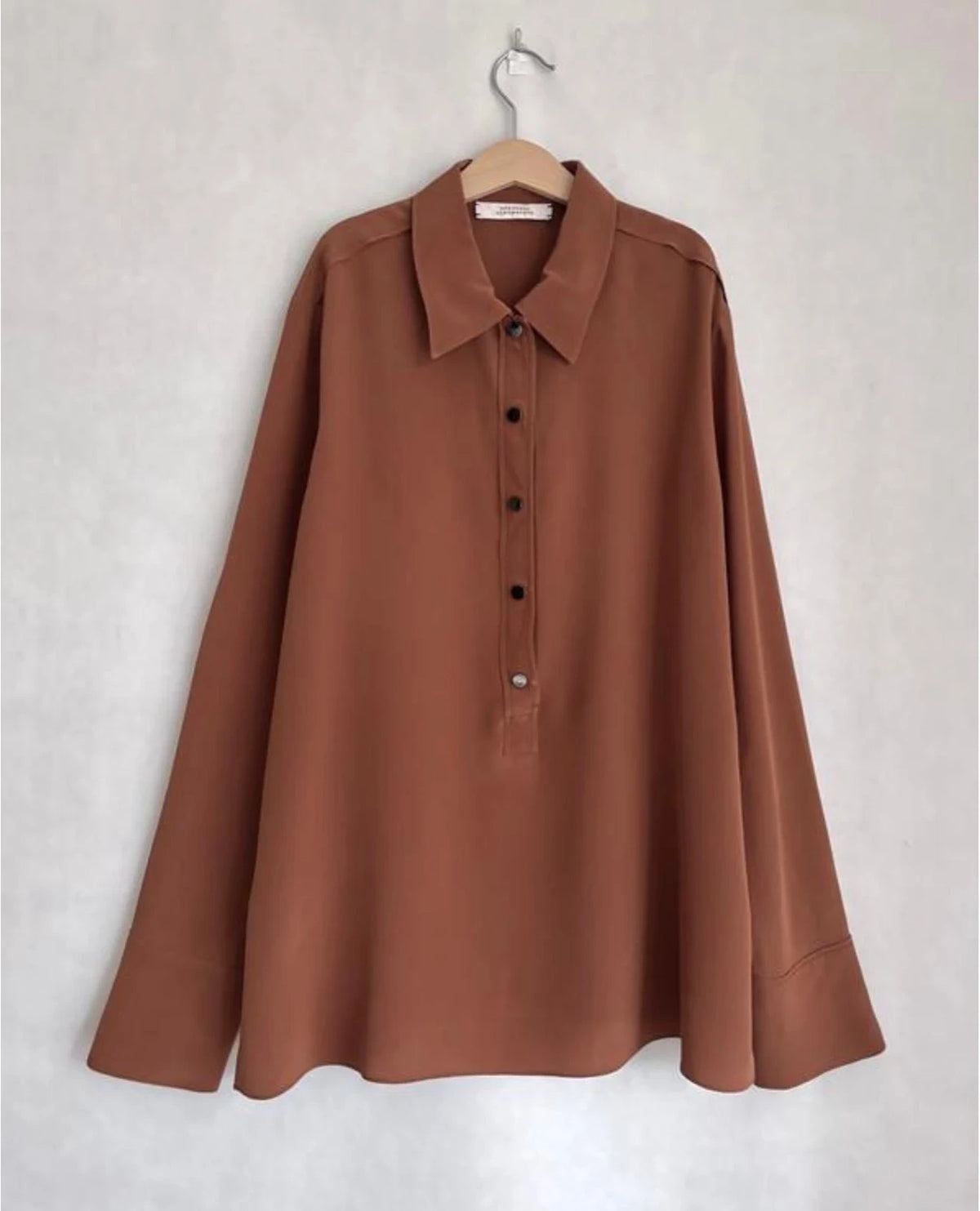 Dorothee Schumacher brown silk blouse