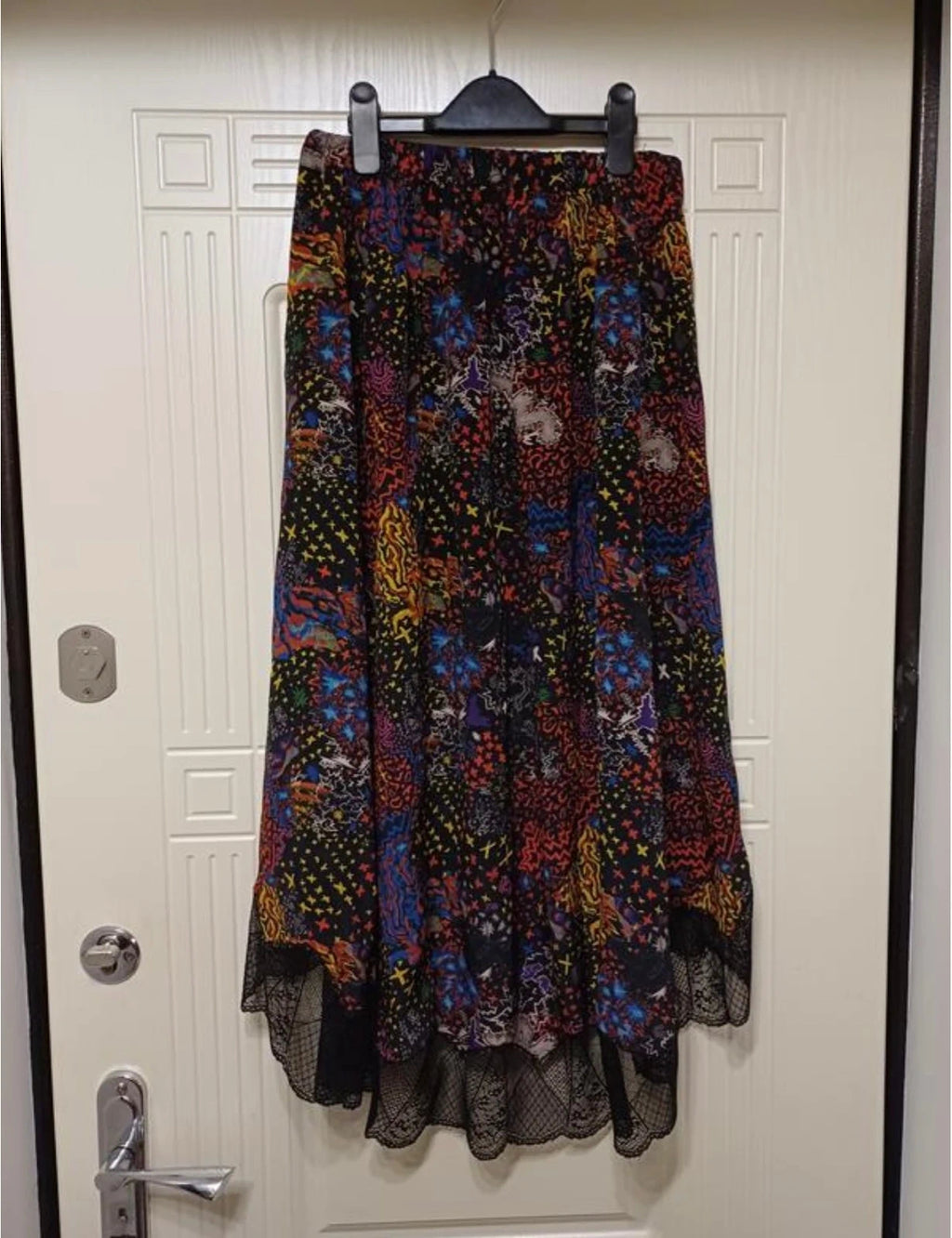Zadig & Voltaire joslin glam rock silk lace long skirt - view 5