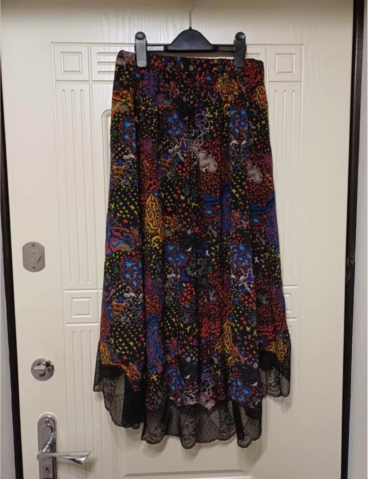 Zadig & Voltaire joslin glam rock silk lace long skirt - view 5
