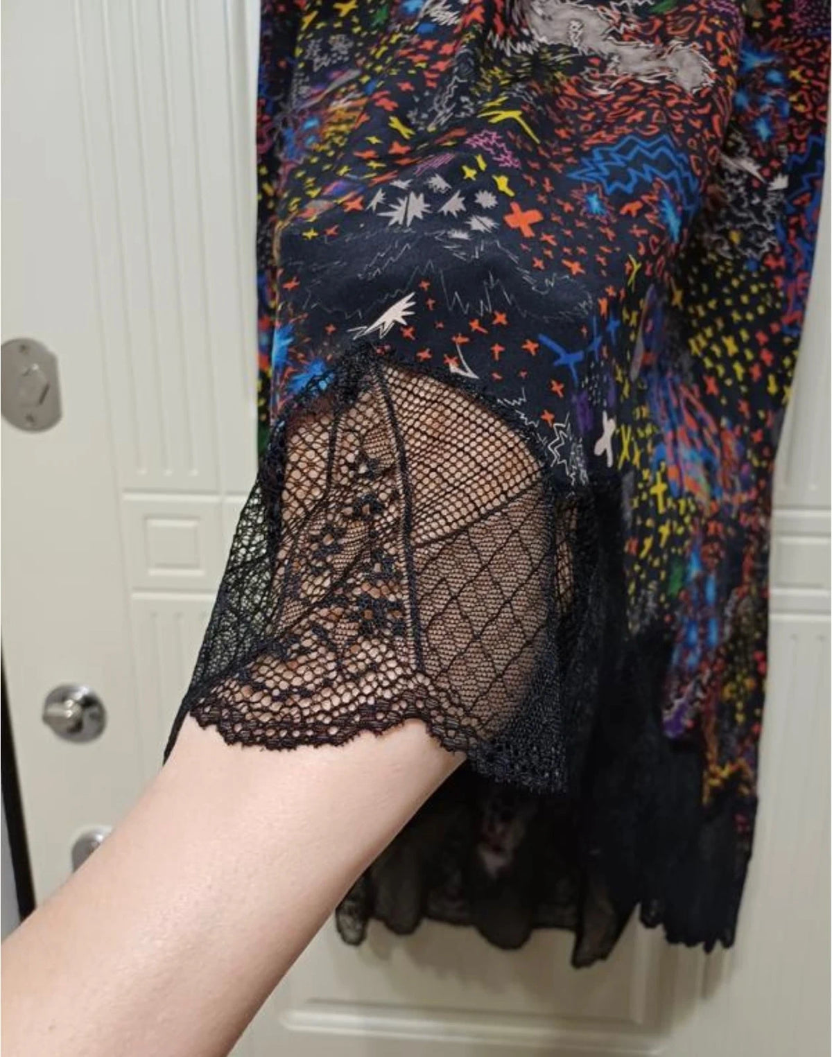 Zadig & Voltaire joslin glam rock silk lace long skirt - view 6