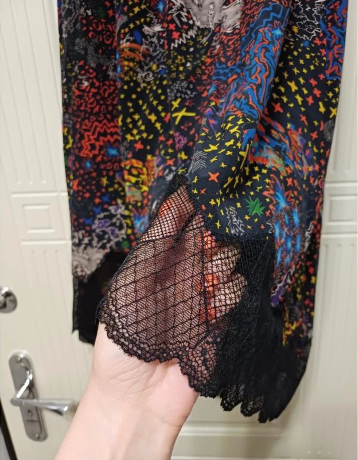 Zadig & Voltaire joslin glam rock silk lace long skirt - view 4