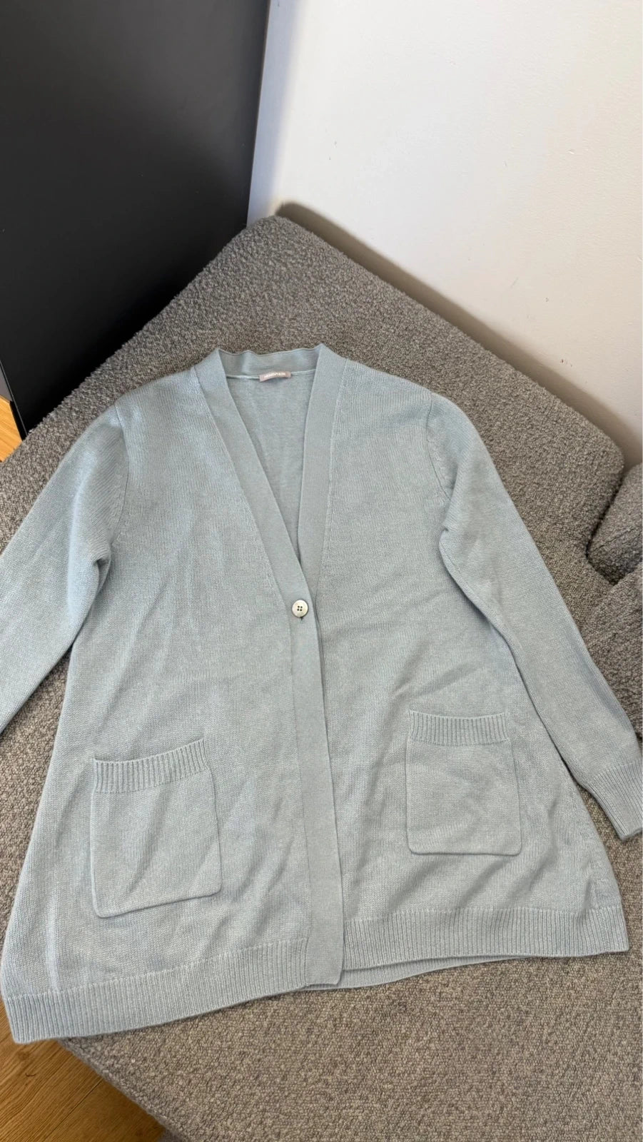 Hemisphere blue cashmere cardigan