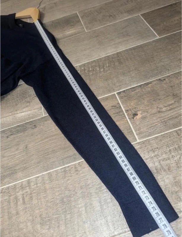 Joseph navy wool long sweater jumper - view 6