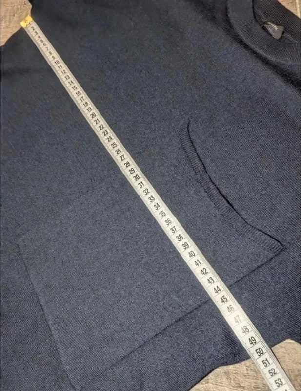Joseph navy wool long sweater jumper - view 5