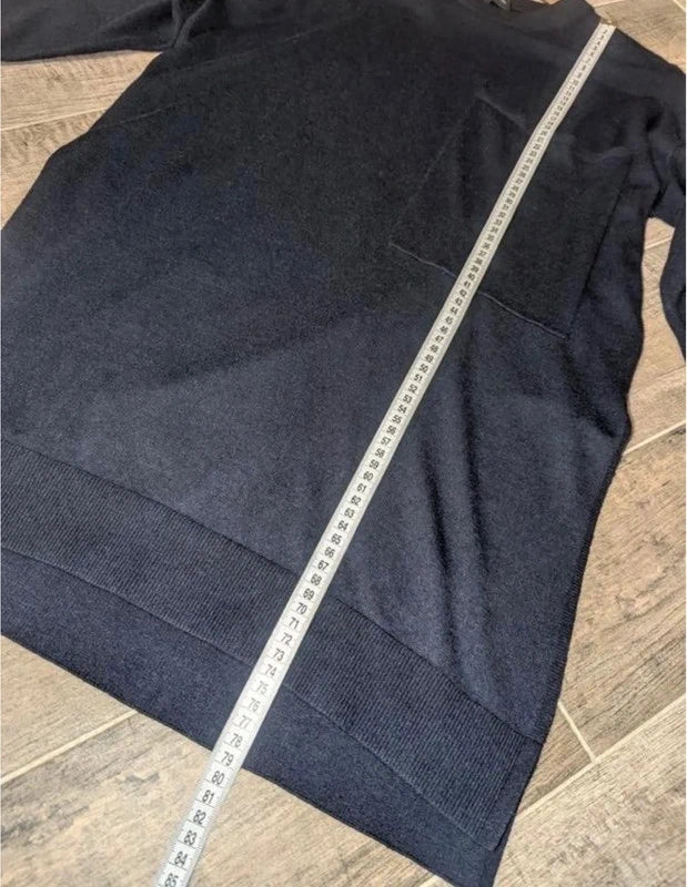 Joseph navy wool long sweater jumper - view 4
