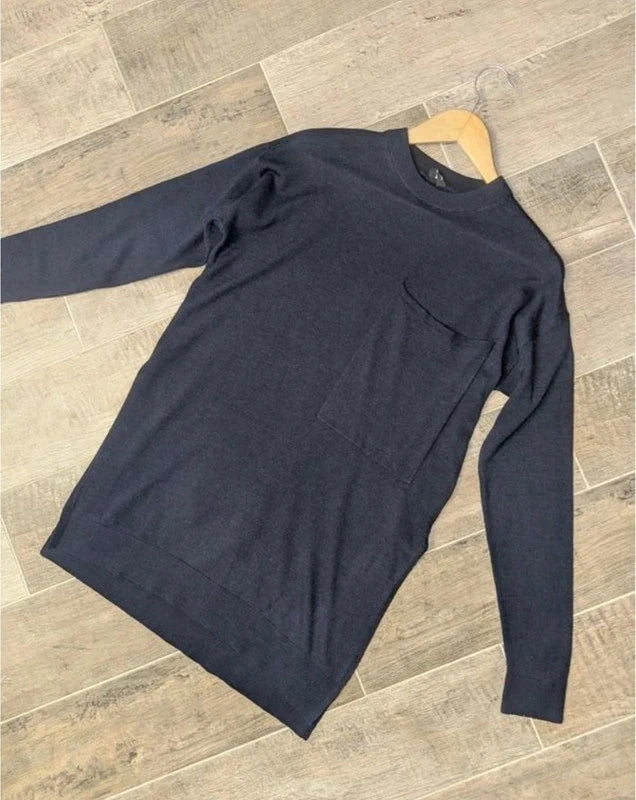 Joseph navy wool long sweater jumper