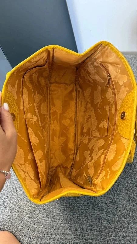 Longchamp roseau croco yellow hand / shoulder bag - view 10