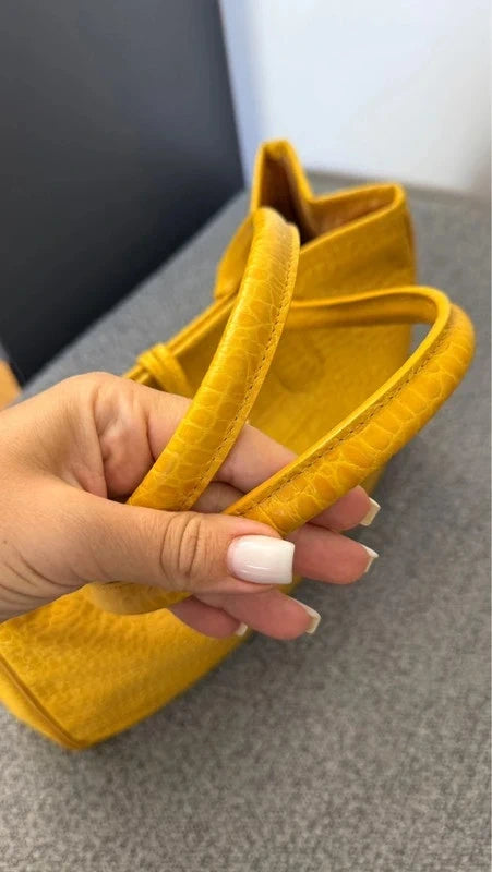 Longchamp roseau croco yellow hand / shoulder bag - view 3