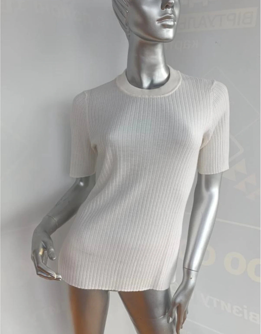 Loulou Studio white wool cashmere top sweat-shirt - view 2