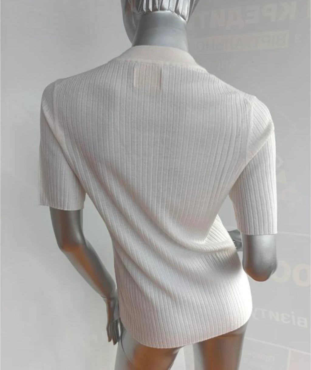 Loulou Studio white wool cashmere top sweat-shirt - view 3