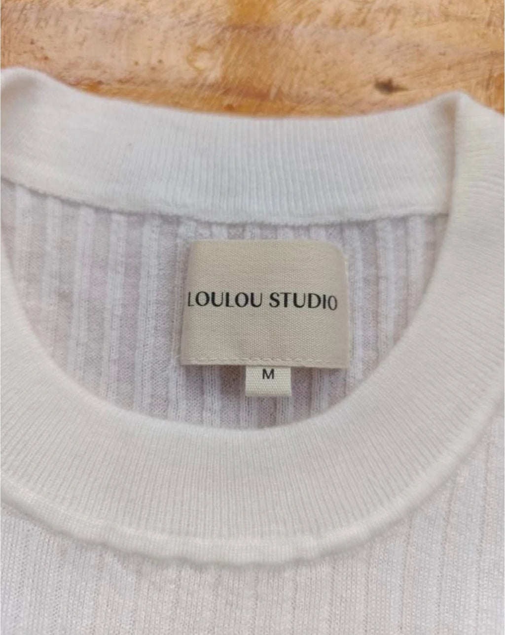 Loulou Studio white wool cashmere top sweat-shirt - view 6