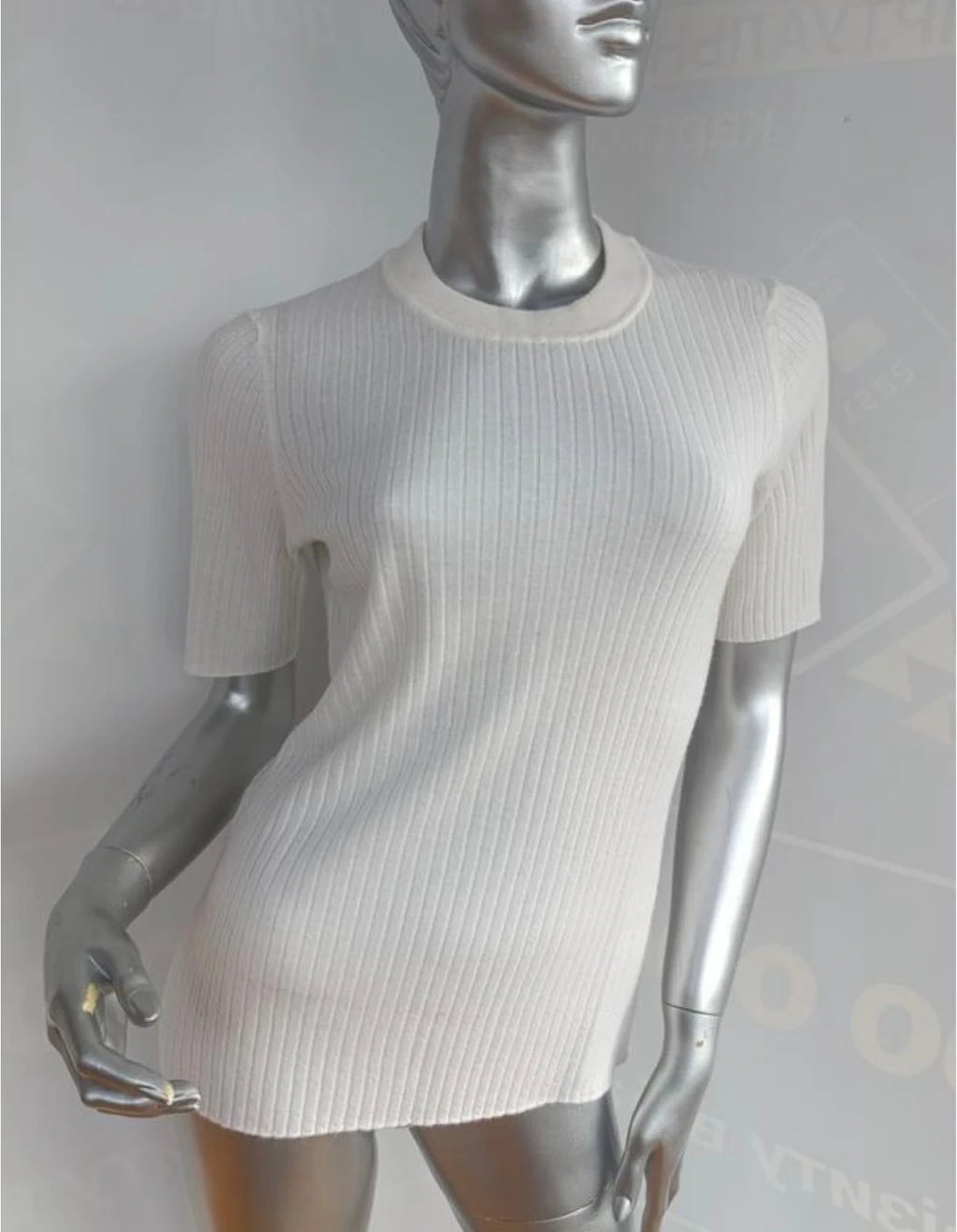 Loulou Studio white wool cashmere top sweat-shirt